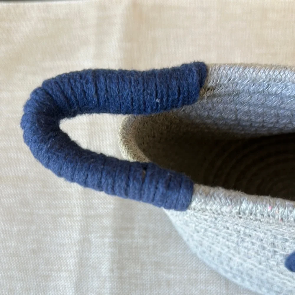 Gray Dog Toy Basket NEW